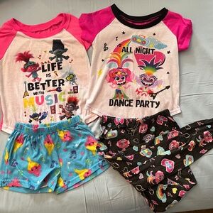 Trolls Pajama Sets Girls Size 6